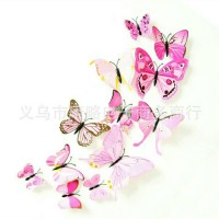 Jual WALLSTIKER DINDING/TEMBOK/KACA/KAYU/KULKAS/TIRAI KUPU-KUPU 3D Murah