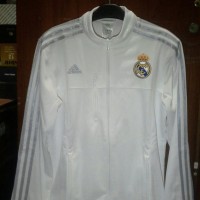Jual Jaket Real Madrid Anthem White Official 2015-2016 Murah