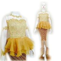 KEBAYA BROKAT PEPLUM ORGANZA MODERN UNTUK WISUDA PESTA TUNANGAN MURAH