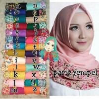 kerudung murah / hijab murah / jilbab segi empat rempel bunga