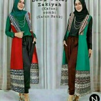 vest long outer rompi wanita hijab muslim baju batik vintage etnik
