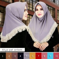 Jilbab / Hijab / Kerudung / Pashmina / Khimar / Bergo Aliya Pet Antem