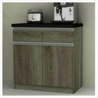 Lemari Dapur Bawah 2 Pintu 2 Laci Modern Minimalis