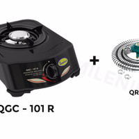 Kompor Gas Quantum 1 Tungku QGC 101 R dan Selang Regulator QRL 032