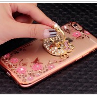 Jual Diamond Case Flower + Ring Diamond iPhone/ Samsung/ Xiaomi/ Oppo Murah