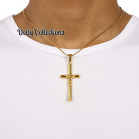Jual Kalung Titanium Liontin Gold Jesus Pria & wanita Murah