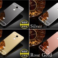 Jual Aluminium Bumper with Mirror Back Cover for Xiaomi Redmi Note 4 Murah
