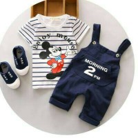 Jual Baju Anak Mickey Celana Kodok | Baju Overall Impor Disney Fashion Lucu Murah