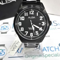 Jam Tangan ALBA Pria AS9689X1 All Black Water Resist 10 Bar ORIGINAL