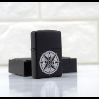 Jual ZIPPO ORIGINAL MARLBORO COMPASS BLACK MATTE Murah