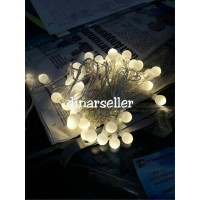 Jual LAMPU HIAS LED BOLA / LAMPU DEKORASI / LAMPU NATAL WARNA WARM WHITE Murah