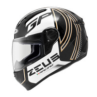 Helm Zeus Z811 GP AL2 Black White Z-811 Fullface