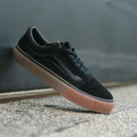 Sepatu Vans Old School Hitam Coklat list Hitam + FREE KAOS KAKI
