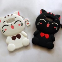 Xiaomi Redmi 3 Pro Silicon 3D Kartun Kawaii Bowtie Cat#1 Softcase