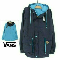 Jual jaket parka wanita bolak balik murah/navy - turkis Murah
