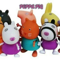 Jual mainan anak boneka figure peppa pig mini Murah