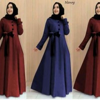 Maxi dress gamis hijab hazel Katun tanpa pashmina MURAH PROMO