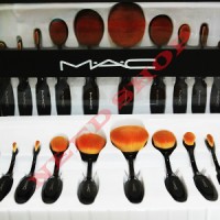 Jual OVAL BRUSH MAC SET ISI 10 BRUSH / MULTY PURPOSE BRUSH SET Murah