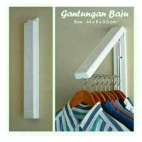 Jual Gantungan baju indoor bisa dilipat saat gak dipakai - dilengkapi baut Murah