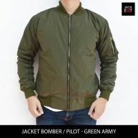 Jual Jaket Motor Harian Pilot / Bomber Hijau Army tahan angin & air Murah