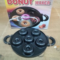 Cetakan Donat Maker Teflon Praktis Anti Lengket Tutup Kaca Hasil Bagus