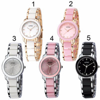 KADO Jam Tangan Merk AW KIMIO K455L untuk Wanita Sport Casual Kulit Or