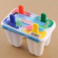 Jual Cetakan Es Loli / Es Lilin Gagang 4-Warna (4 Kotak) #031052 Murah