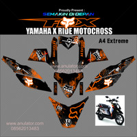 Sticker striping motor stiker TTX-RIDE FOXS RACING CROSS-A4 SPEC B