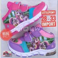 Jual sepatu anak little pony HIGH lampu led import + box Murah