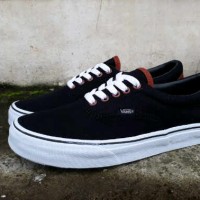 Sepatu Sneakers Vans Era Black Brown Waffle DT Casual Pria Kuliah Kets