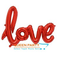 Jual balon foil love sambung merah / balon tulisan love / balon love letter Murah