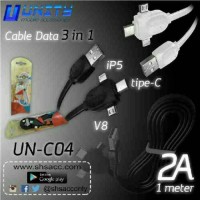 Jual Unity Kabel Data & Charger 3 in 1 Micro USB, Ip5, type C 2 Ampere Murah