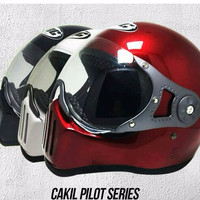 Best Helm Cakil Pilot Visor Retro Classic CC# KYT INK Centro Cross VES