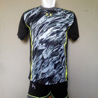 BAJU CELANA SETELAN KAOS JERSEY BOLA FUTSAL UNDER ARMOUR UA01 CARCOAL