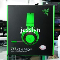 Jual Razer Kraken Pro V2 Green Gaming Headset for PC Xbox One PS4 Hijau Murah