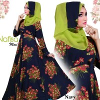 Nafisa syari-hijab modern-style-syari jumbo-gamis motif bunga-AR