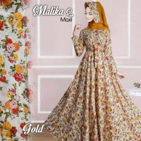 Malika Maxi 2/Gamis katun jepang terbaru/Stelan muslim 2in1/Ar