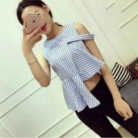Jual PEONY TOP/ Sabrina / Kemeja/ CUT OUT TOP/ supplier baju/KOREAN STYLE Murah