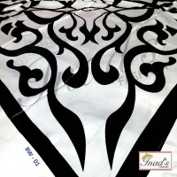 Jual Velvet hijab black and White - Hijab Turkey Murah