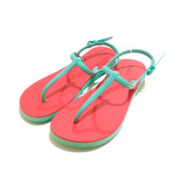 Limited Edition Sandal Fipper Strappy Choky Pink Seagrass New