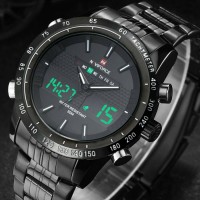 Jual Jam tangan Naviforce dual time rantai stainless water resistant Murah