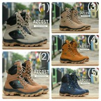 SEPATU BOOTS KEREN GAGAH TRACKING NAIK GUNUNG AZCOST KULIT SAPI ASLI