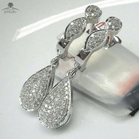 Anting Emas Putih Full Berlian Eropa