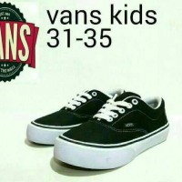 SEPATU CASUAL ANAK SEKOLAH HITAM BERTALI VANS KIDS UKURAN 31smpe 35