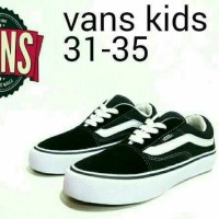 SEPATU SEKOLAH ANAK VANS UKURAN 31 32 33 34 35 HITAM TALI DEPAN