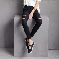 Jual celana jegging jeans stretch model sobek Murah