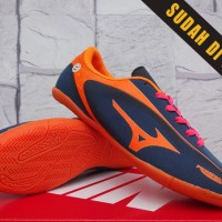 Sepatu Futsal Kids Mizuno Samurai Speed Hitam Orange Anak