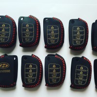 Jual SARUNG KUNCI KULIT HYUNDAI SANTA FE 4 TOMBOL Murah