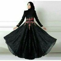 DRESS WANITA QUEEN HIJAB BLACK