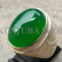Jual CINCIN BATU AKIK NATURAL IJO GARUT GREEN CHRYSOPRASE CRYSTAL Murah